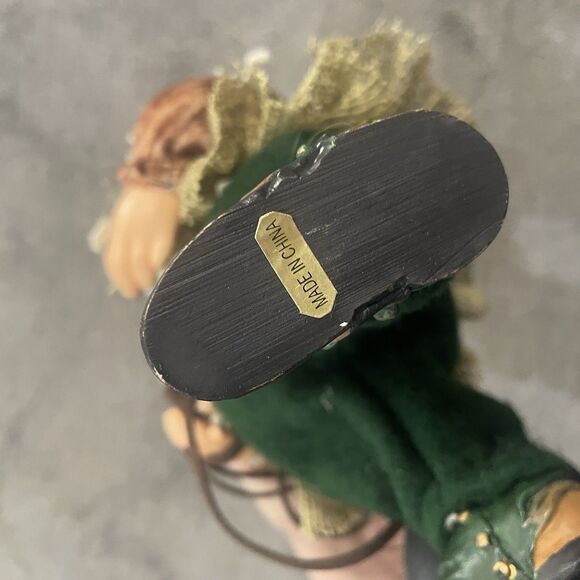 St. Patrick's Day Leprechaun Figure with Pot of Gold 12" Standing Leopard Coat - Picture 11 of 11